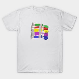 Vibrant Artist Paints (White Background) T-Shirt